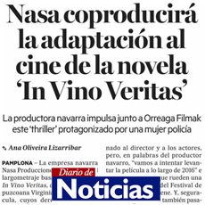 La productora navarra Nasa coproducirá In Vino Veritas. Diario de Noticias de Navarra edición impresa.