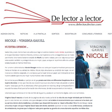 Reseña de Nicole en el Blog De Lector a Lector