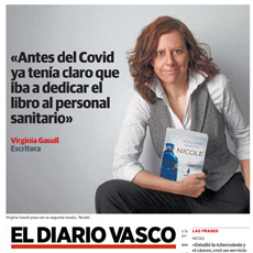 Entrevista con Teresa Flaño sobre Nicole. Diario Vasco edición impresa y online.